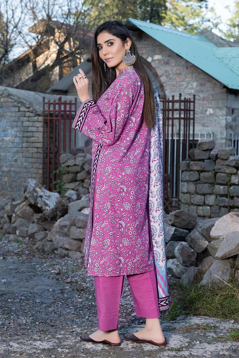 3PC Printed Unstitched Khaddar Suit KKH-3561 Printed KHAS STORES