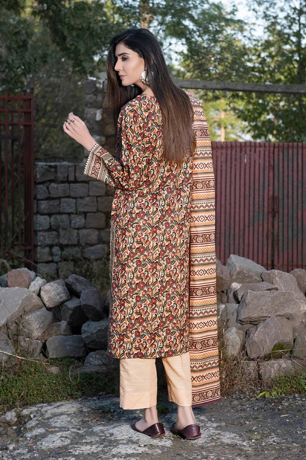 3PC Printed Unstitched Khaddar Suit KKH-3562 Printed KHAS STORES