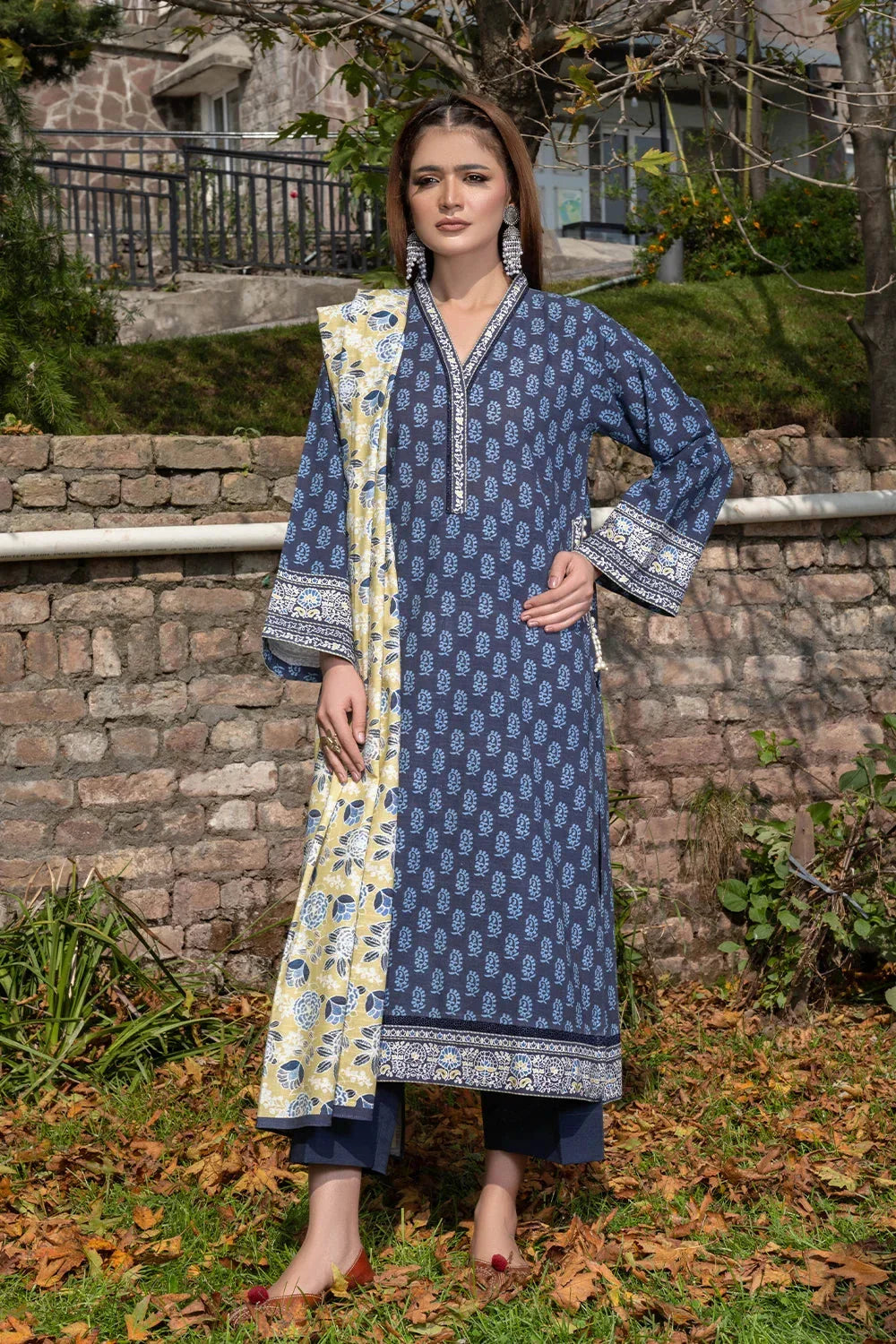 3PC Printed Unstitched Khaddar Suit KKH-3565 Printed KHAS STORES