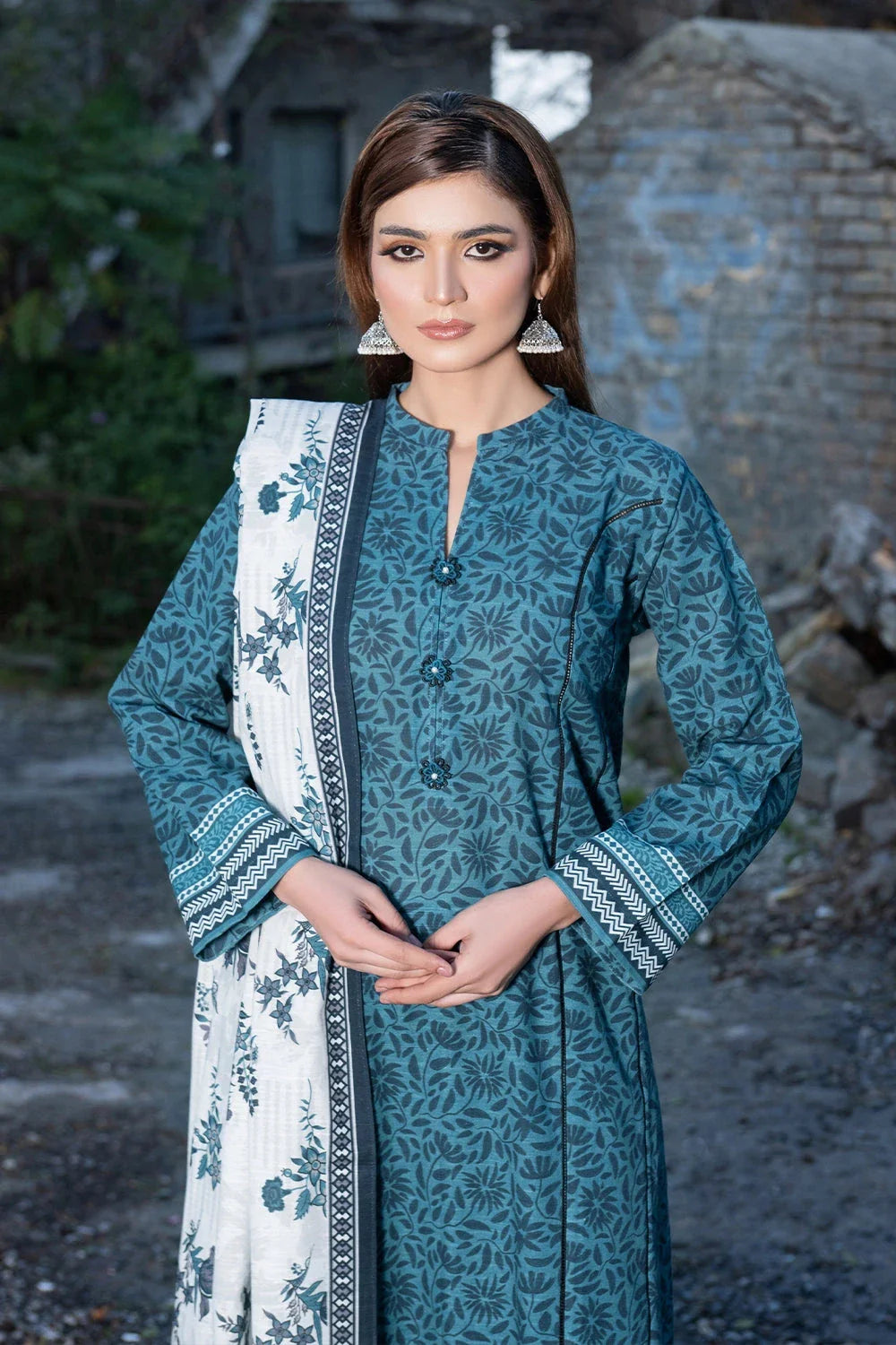 3PC Printed Unstitched Khaddar Suit KKH-3567 Printed KHAS STORES
