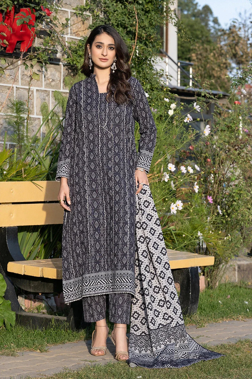3PC Printed Unstitched Khaddar Suit KKH-3571 Printed KHAS STORES