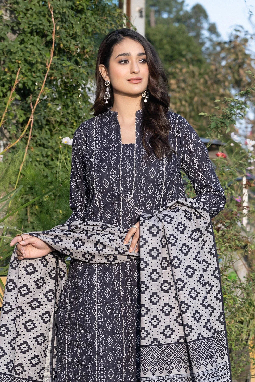 3PC Printed Unstitched Khaddar Suit KKH-3571 Printed KHAS STORES