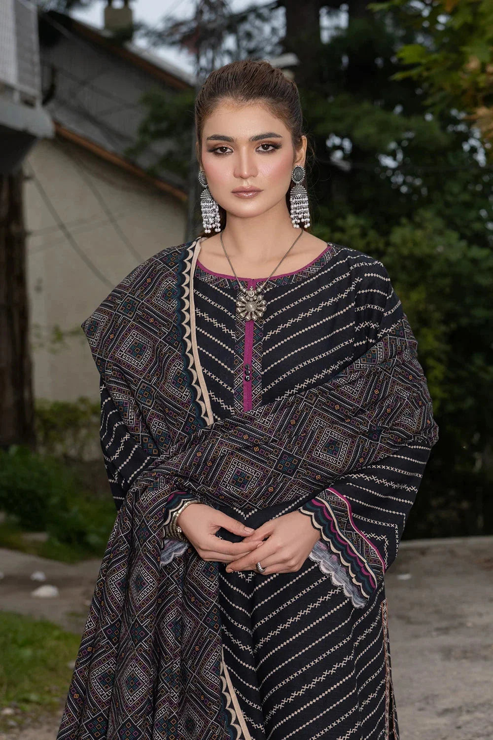 3PC Printed Unstitched Khaddar Suit KKH-3658 Printed KHAS STORES