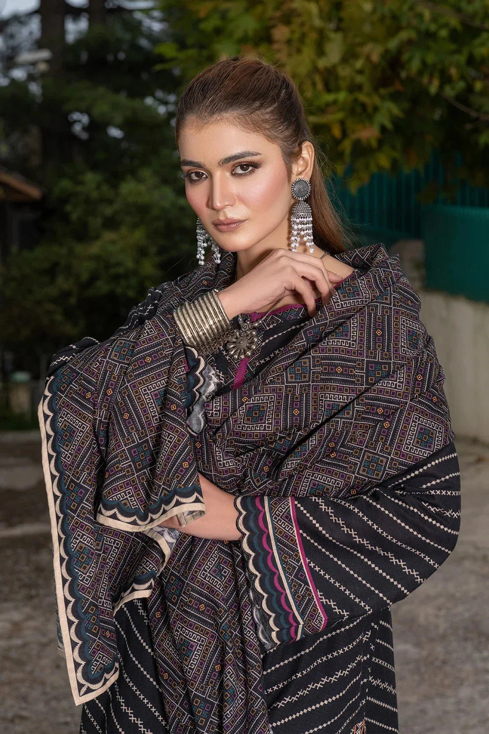 3PC Printed Unstitched Khaddar Suit KKH-3658 Printed KHAS STORES