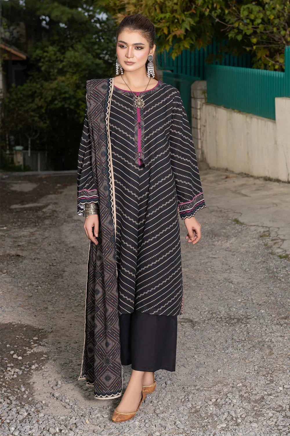 3PC Printed Unstitched Khaddar Suit KKH-3658 Printed KHAS STORES