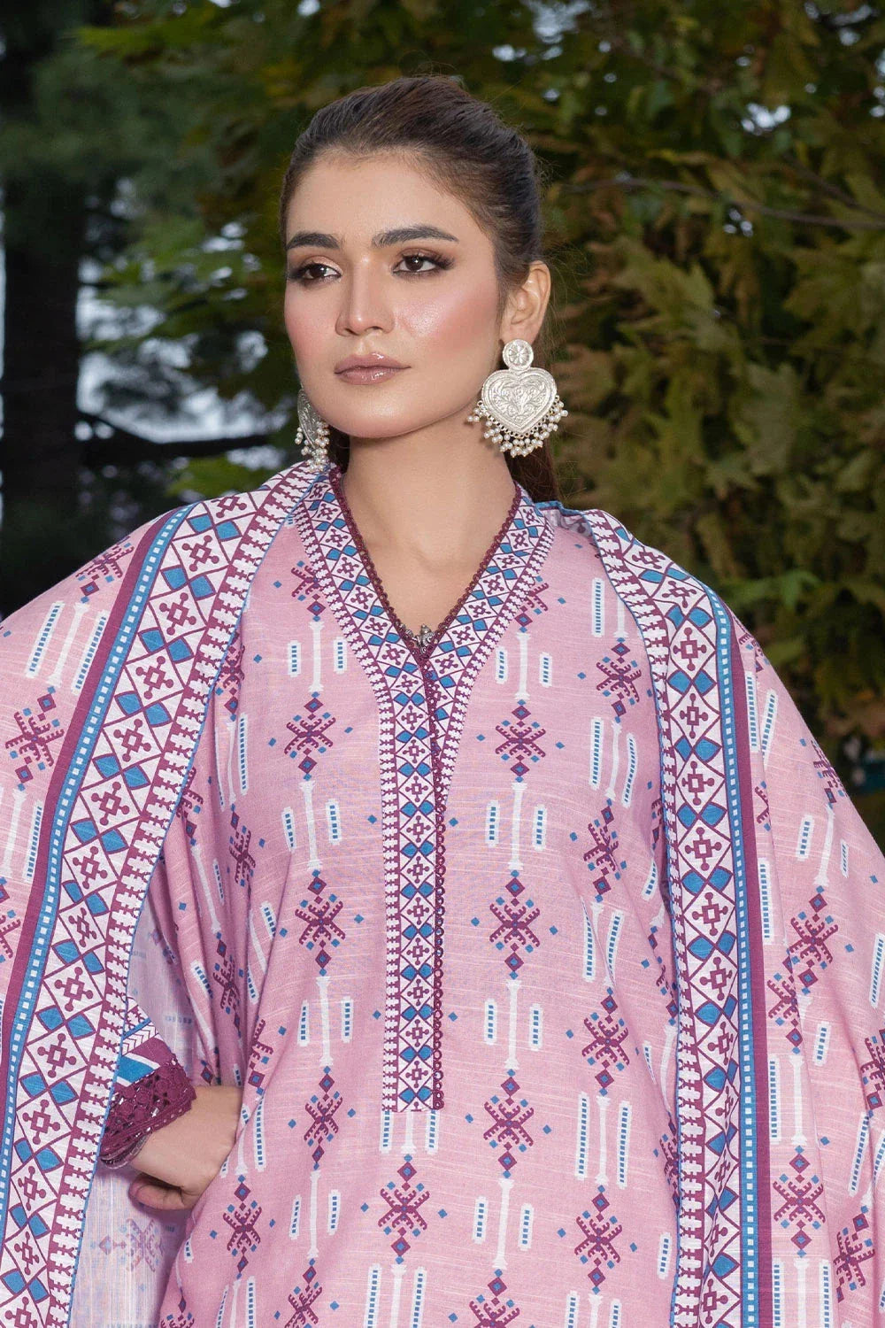 3PC Printed Unstitched Khaddar Suit KKH-3669 Printed KHAS STORES