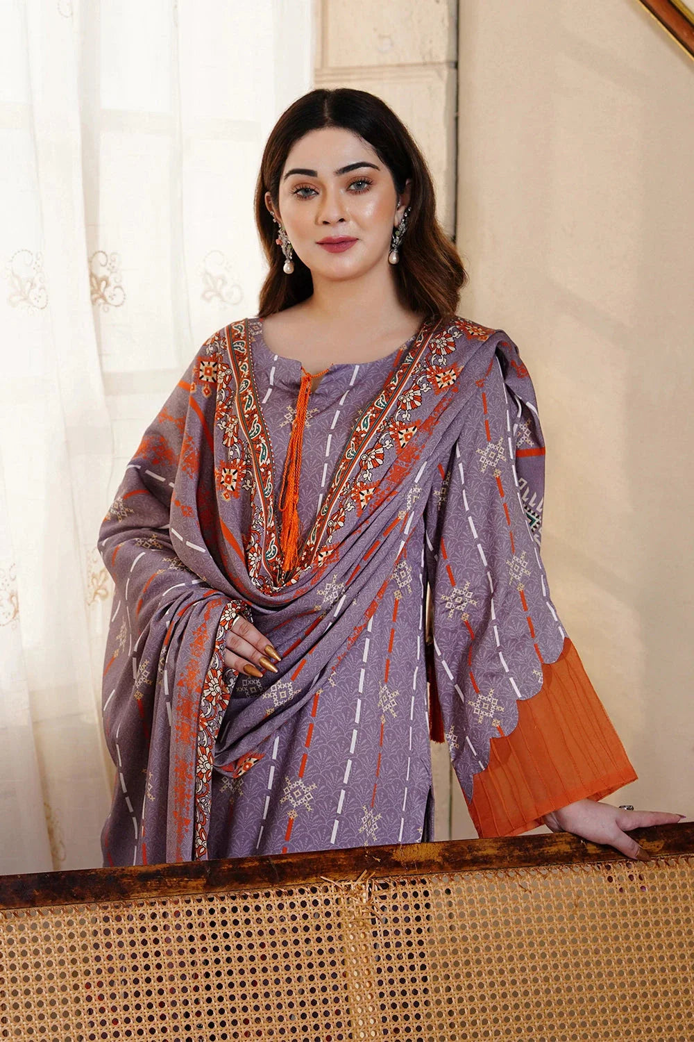 3PC Printed Unstitched Kotail Linen Suit KKT-3610 Printed KHAS STORES