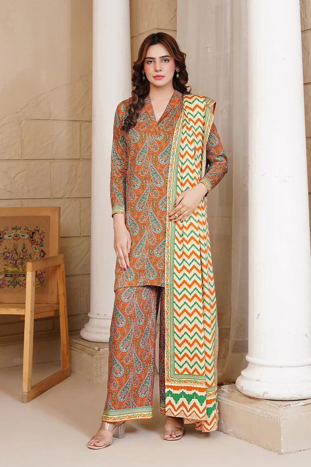 3PC Printed Unstitched Kotail Suit KKT-3640 Printed KHAS STORES