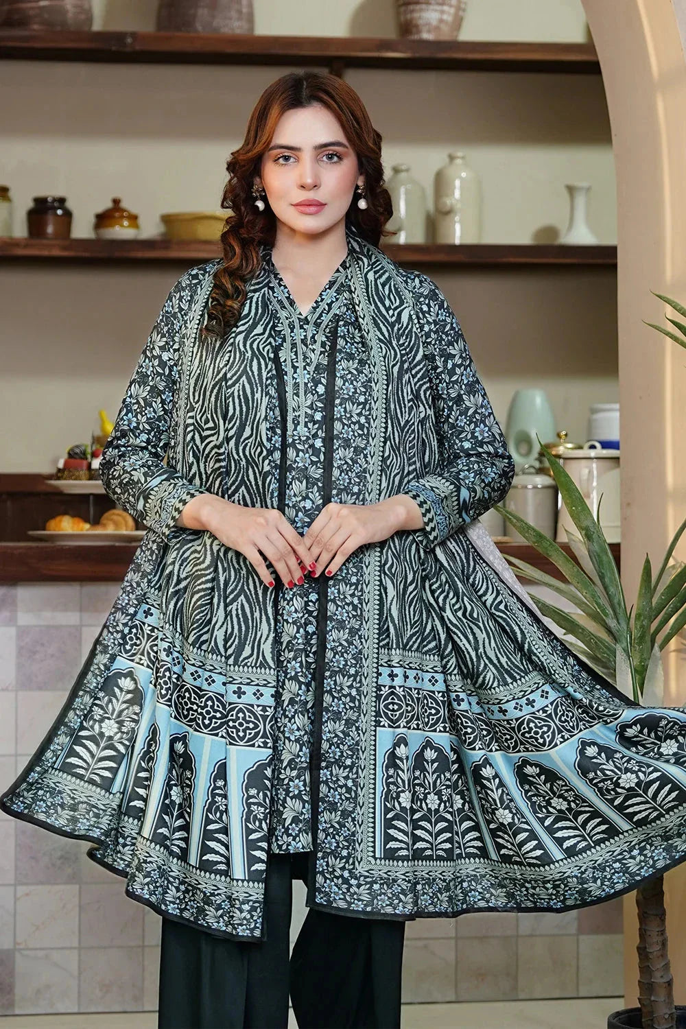 3PC Printed Unstitched Kotail Suit KKT-3687 Printed KHAS STORES
