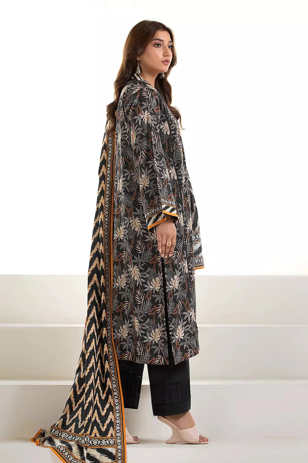 3PC Printed Unstitched Lawn Suit KLA-2639 Printed KHAS STORES