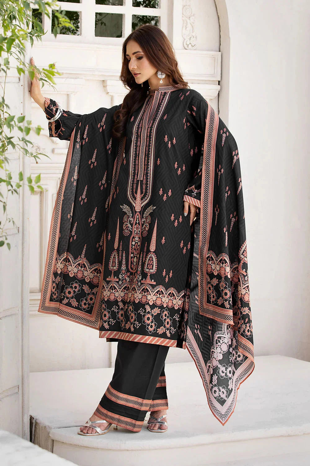 3PC Printed Unstitched Lawn Suit KLA-2683 Printed KHAS STORES