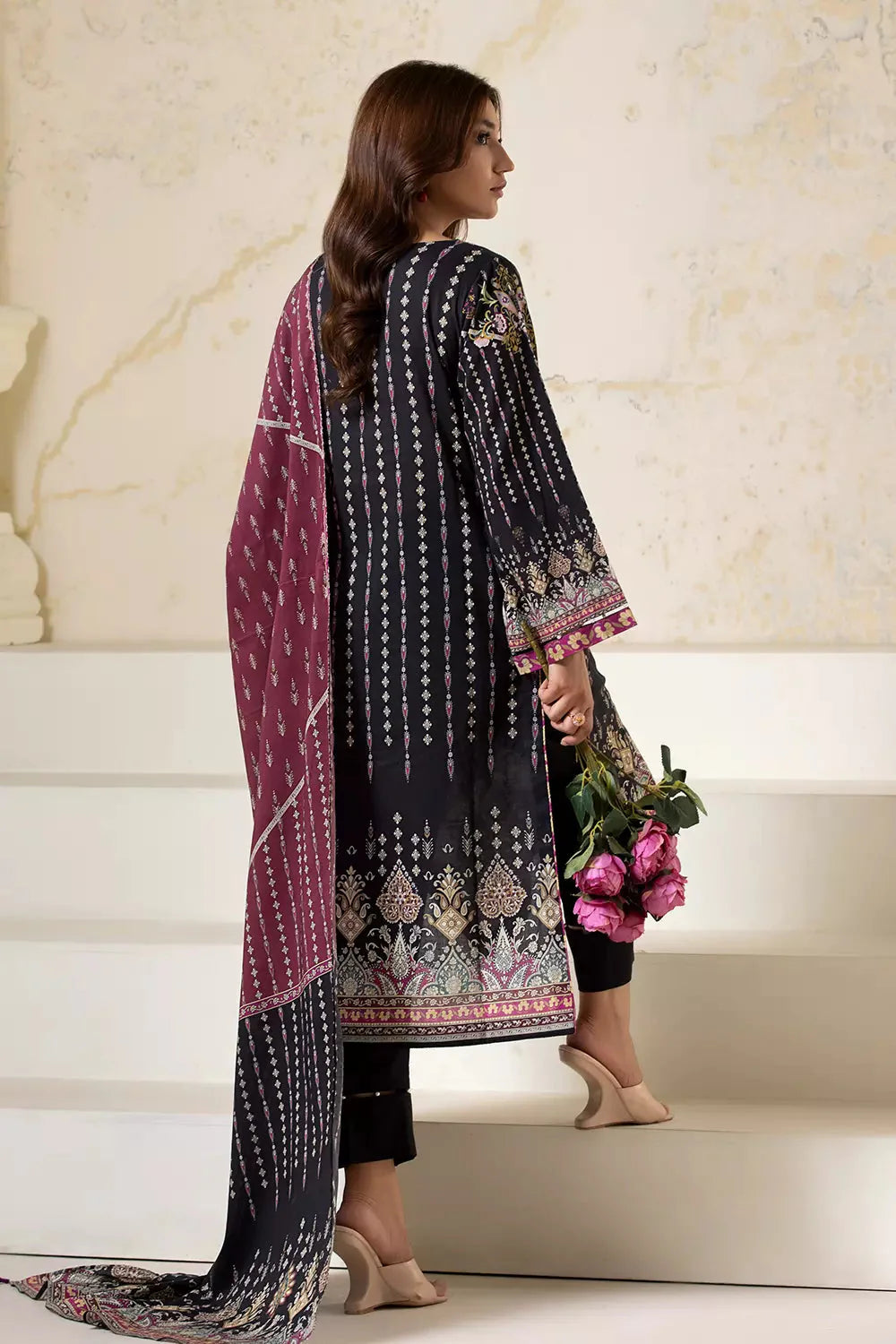 3PC Printed Unstitched Lawn Suit KLA-2743 Printed KHAS STORES