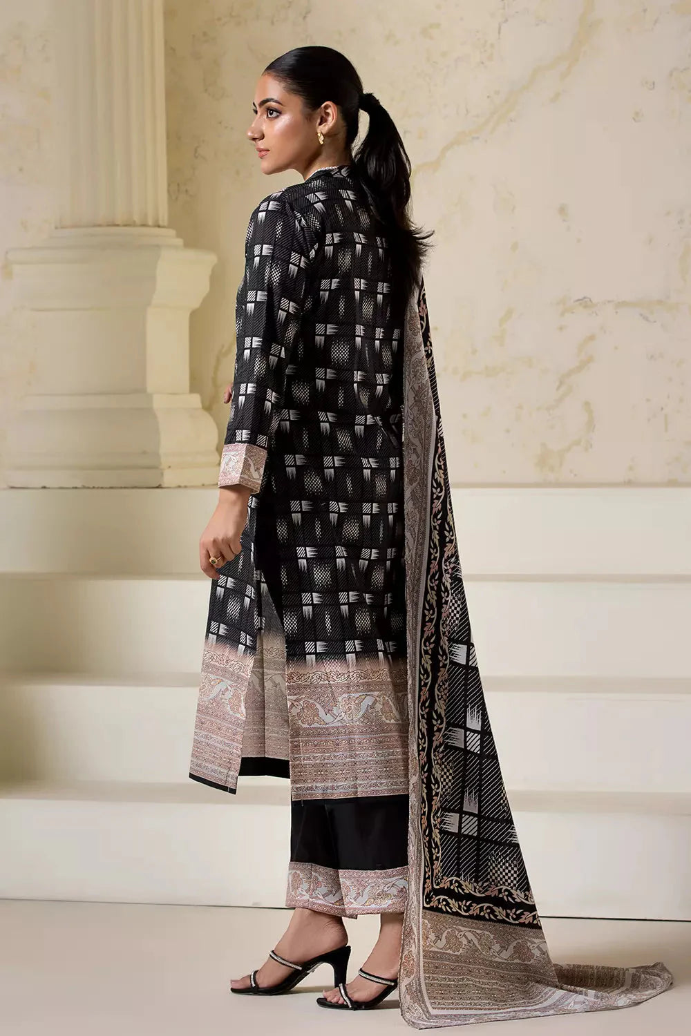 3PC Printed Unstitched Lawn Suit KLA-2751 Printed KHAS STORES