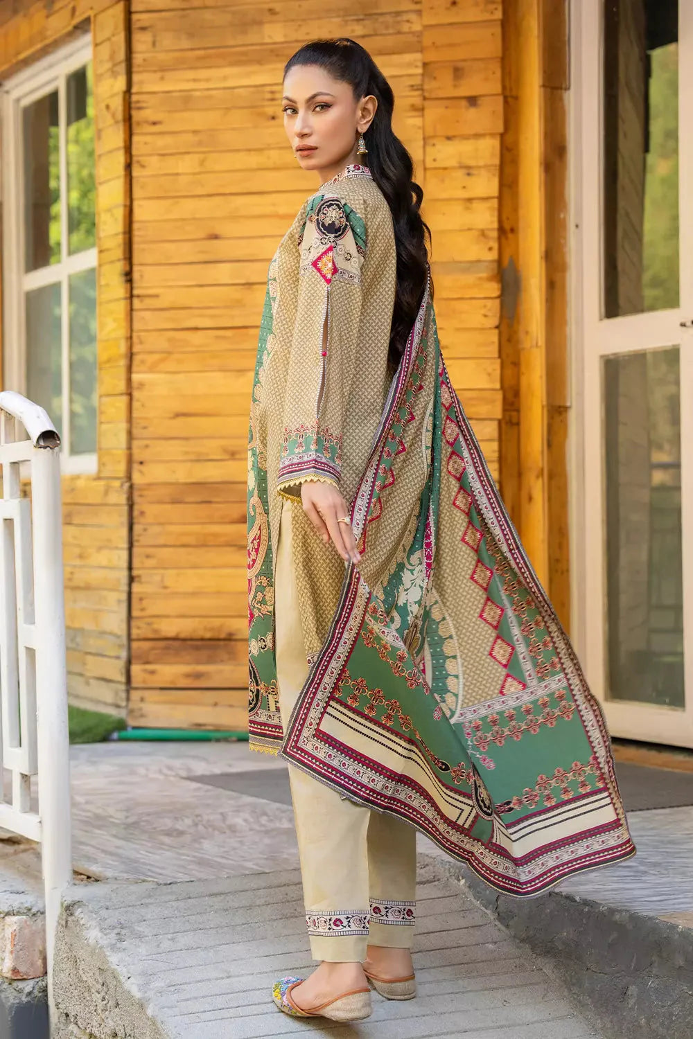3PC Printed Unstitched Lawn Suit KLA-2756 Printed KHAS STORES