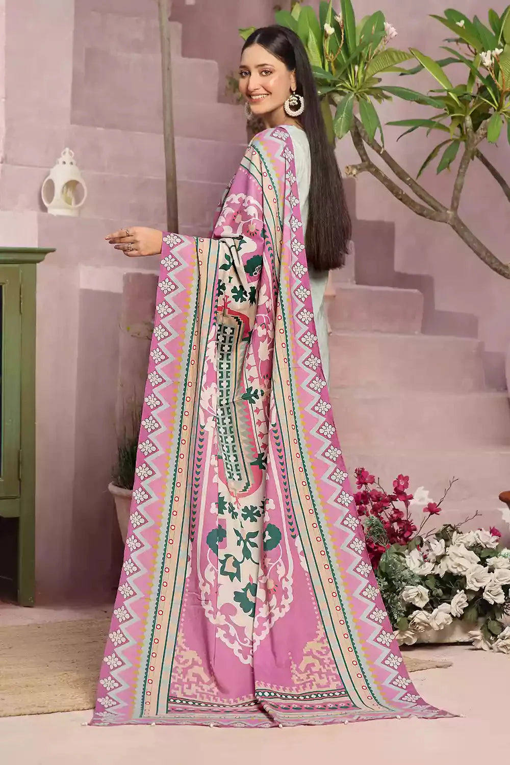 3PC Printed Unstitched Lawn Suit KLA-2795 Printed KHAS STORES