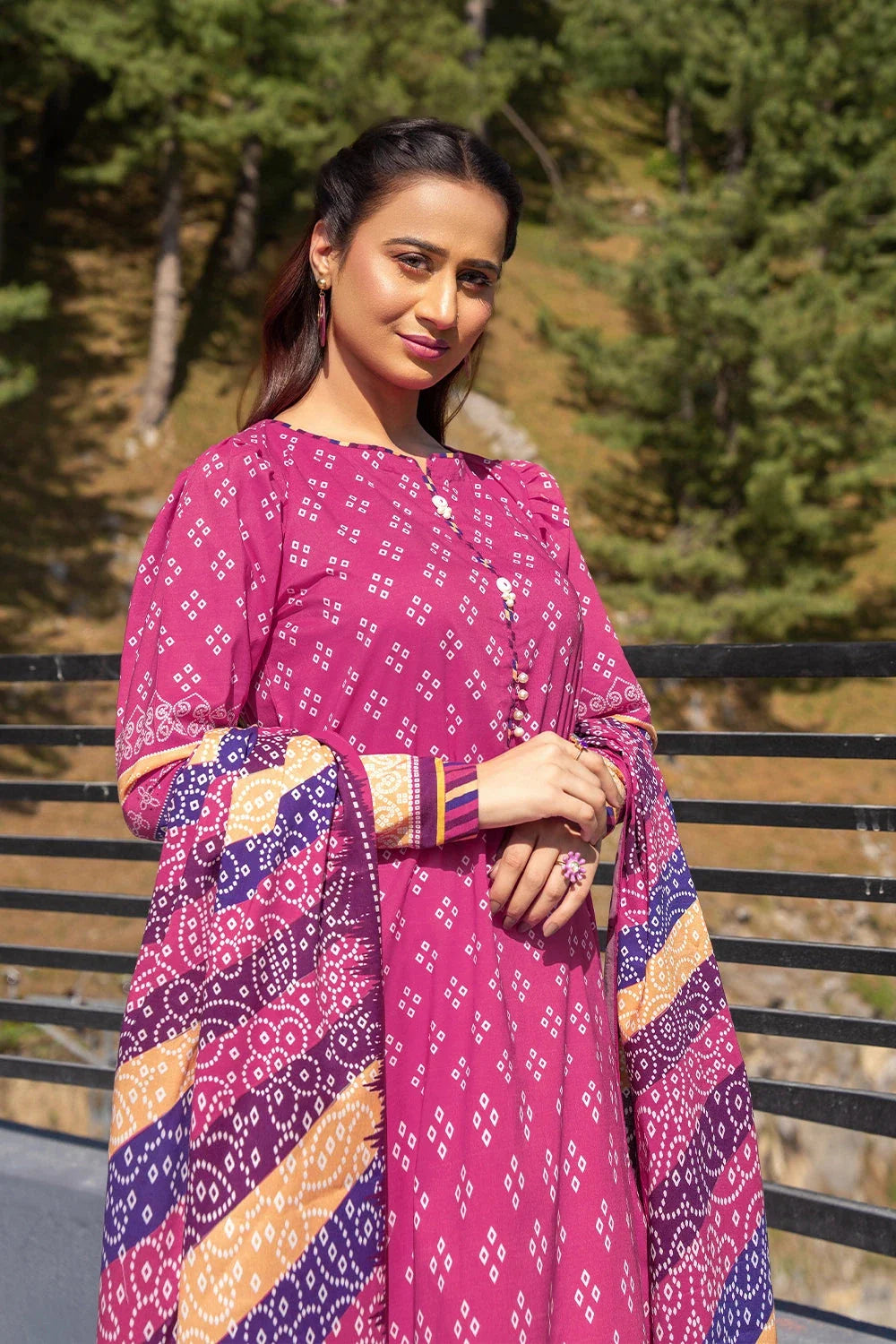 3PC Printed Unstitched Lawn Suit KLA-2800 Printed KHAS STORES