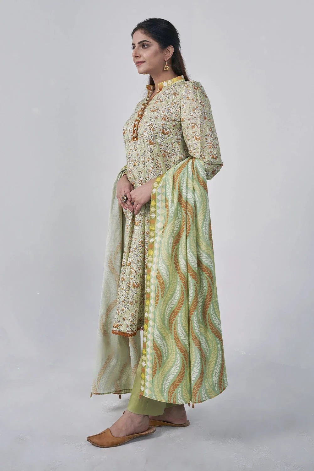 3PC Printed Unstitched Lawn Suit KLA-3040 Printed KHAS STORES