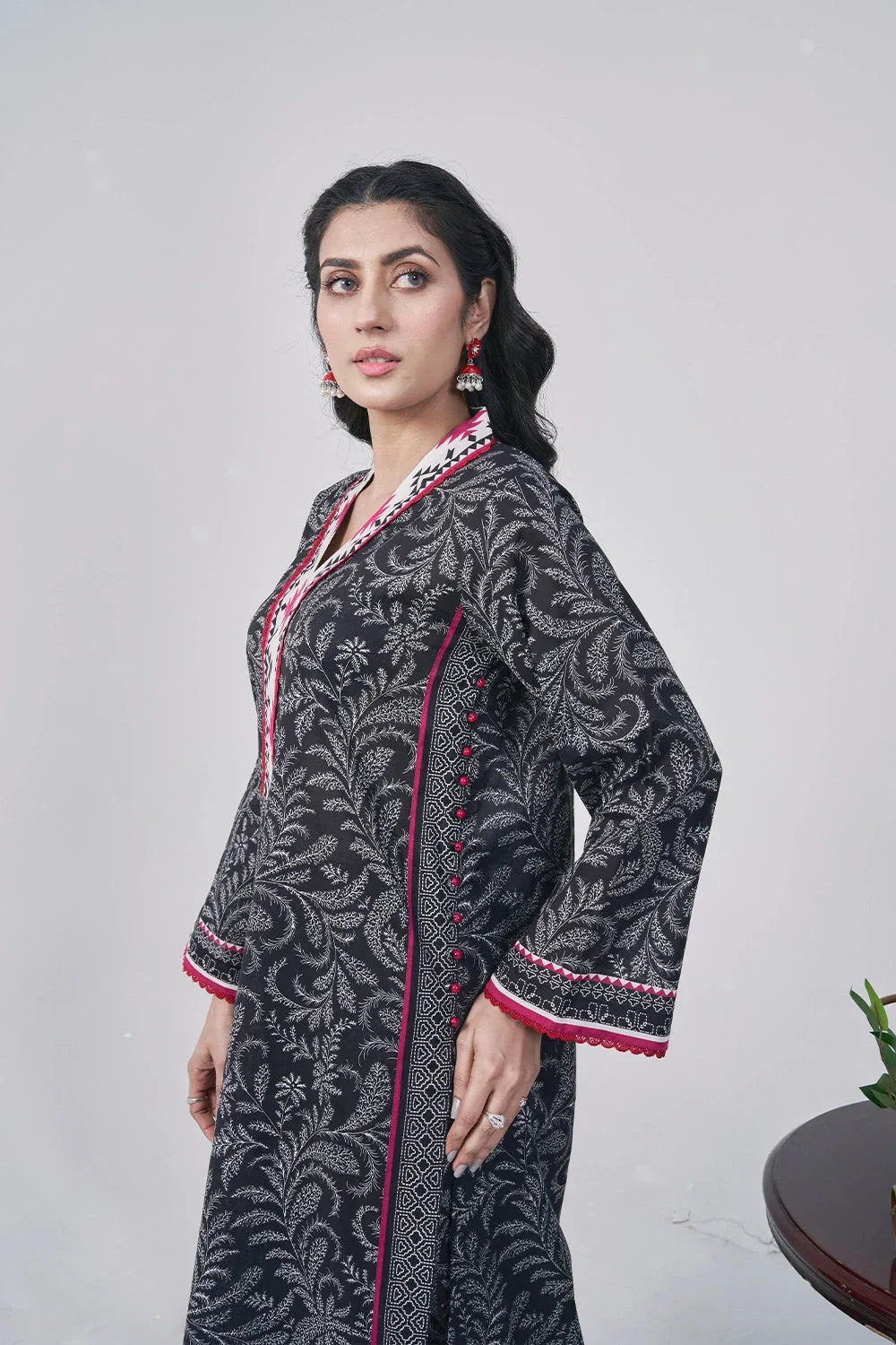 3PC Printed Unstitched Lawn Suit KLA-3084 Printed KHAS STORES