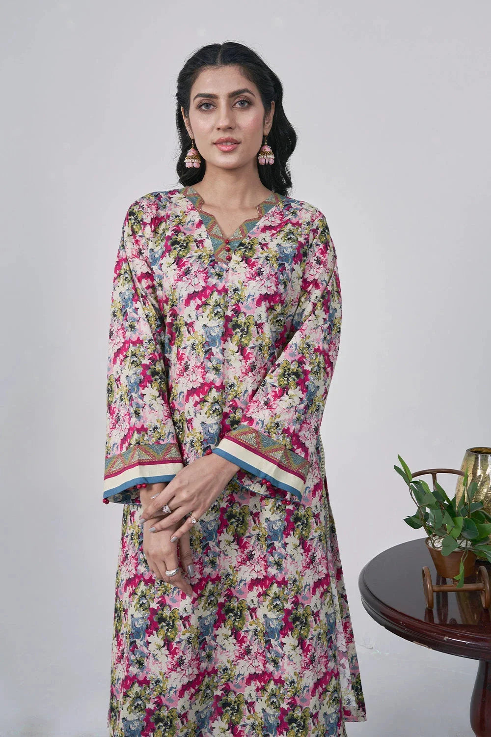 3PC Printed Unstitched Lawn Suit KLA-3088 Printed KHAS STORES