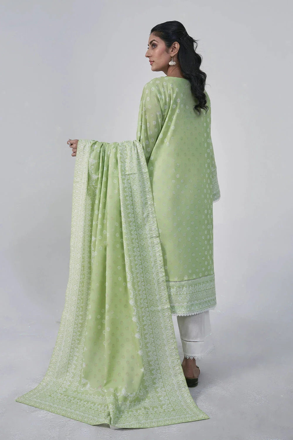 3PC Printed Unstitched Lawn Suit KLA-3099 Printed KHAS STORES