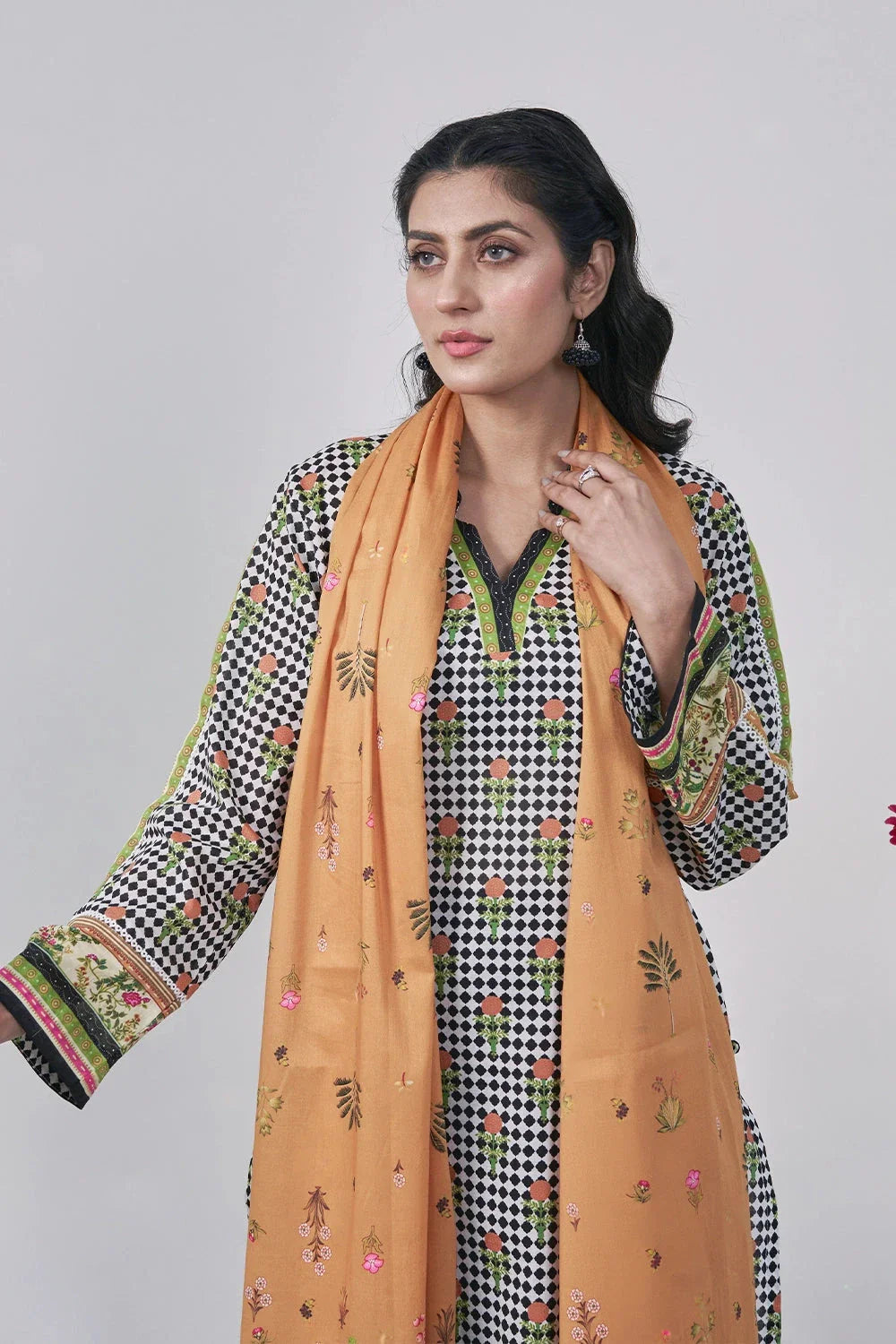 3PC Printed Unstitched Lawn Suit KLA-3110 Printed KHAS STORES