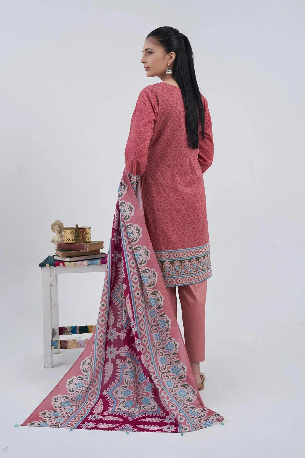 3PC Printed Unstitched Lawn Suit KLA-3157 Printed KHAS STORES