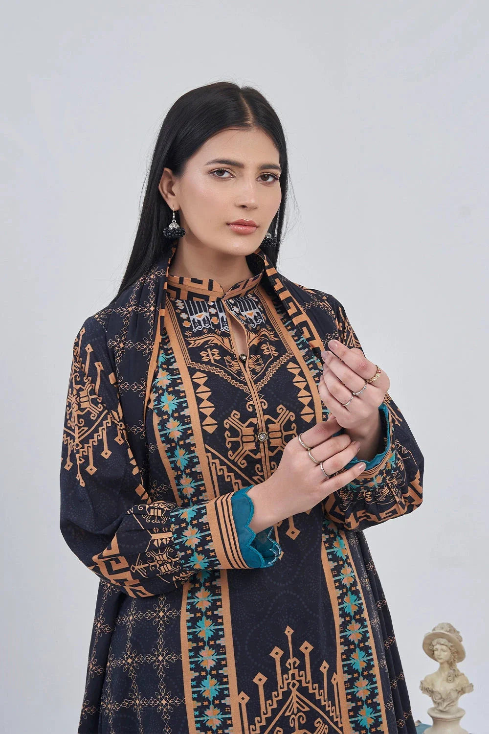 3PC Printed Unstitched Lawn Suit KLA-3158 Printed KHAS STORES