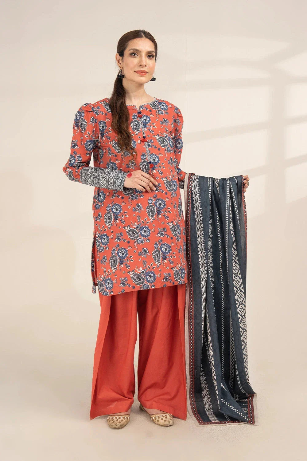 3PC Printed Unstitched Lawn Suit KLA-3260 Printed KHAS STORES