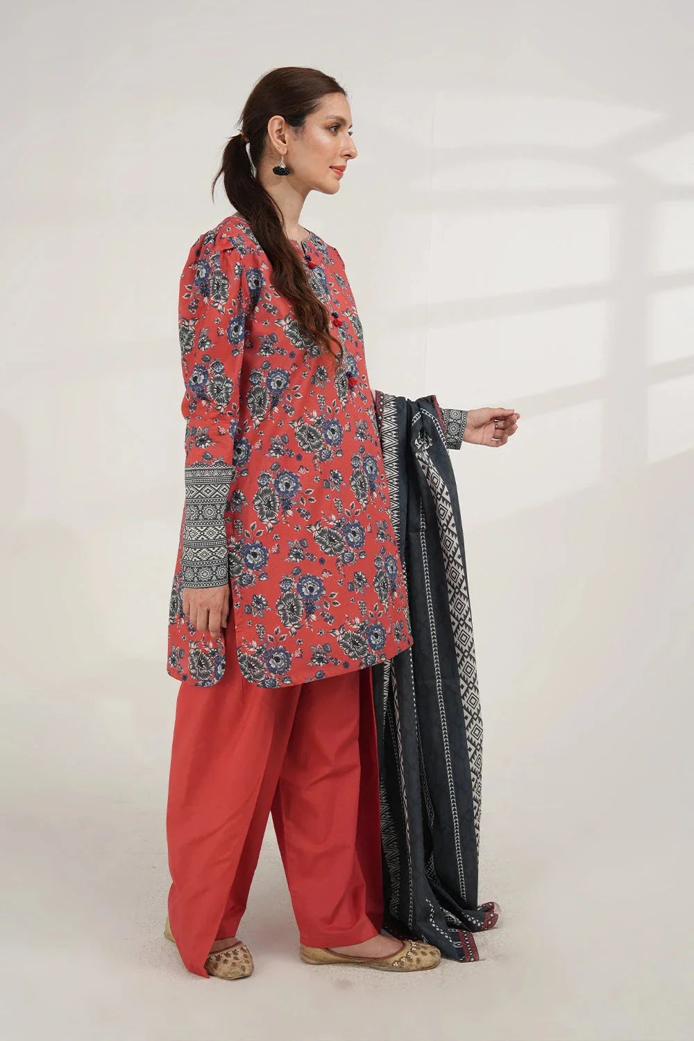 3PC Printed Unstitched Lawn Suit KLA-3260 Printed KHAS STORES