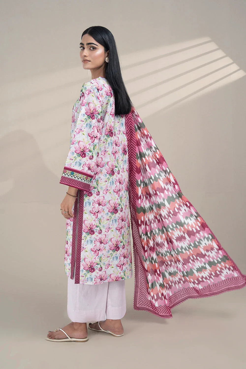3PC Printed Unstitched Lawn Suit KLA-3262 Printed KHAS STORES