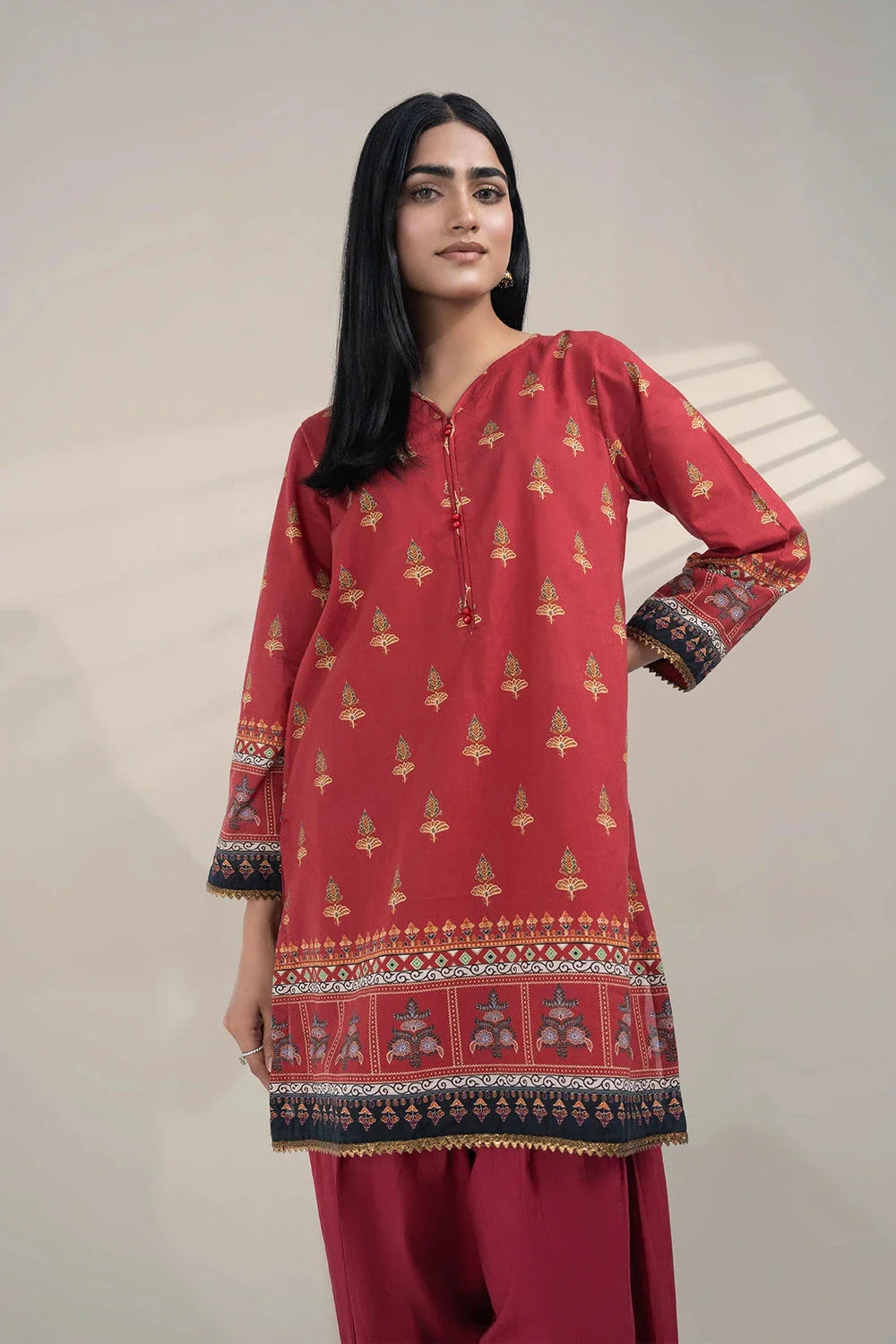 3PC Printed Unstitched Lawn Suit KLA-3265 Printed KHAS STORES