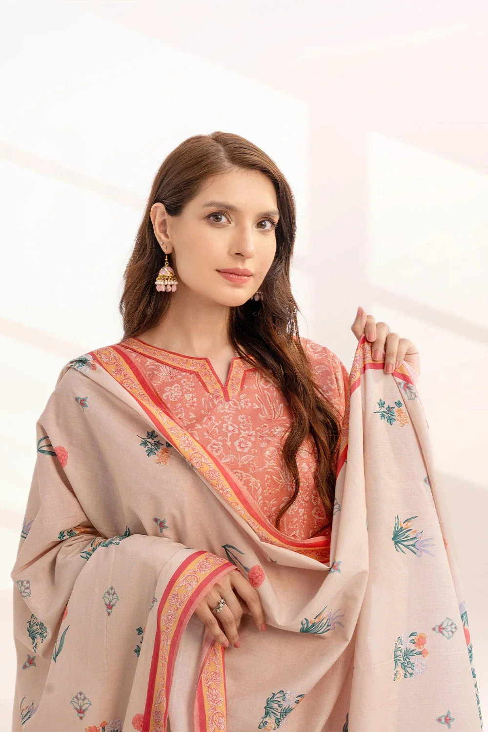 3PC Printed Unstitched Lawn Suit KLA-3274 Printed KHAS STORES
