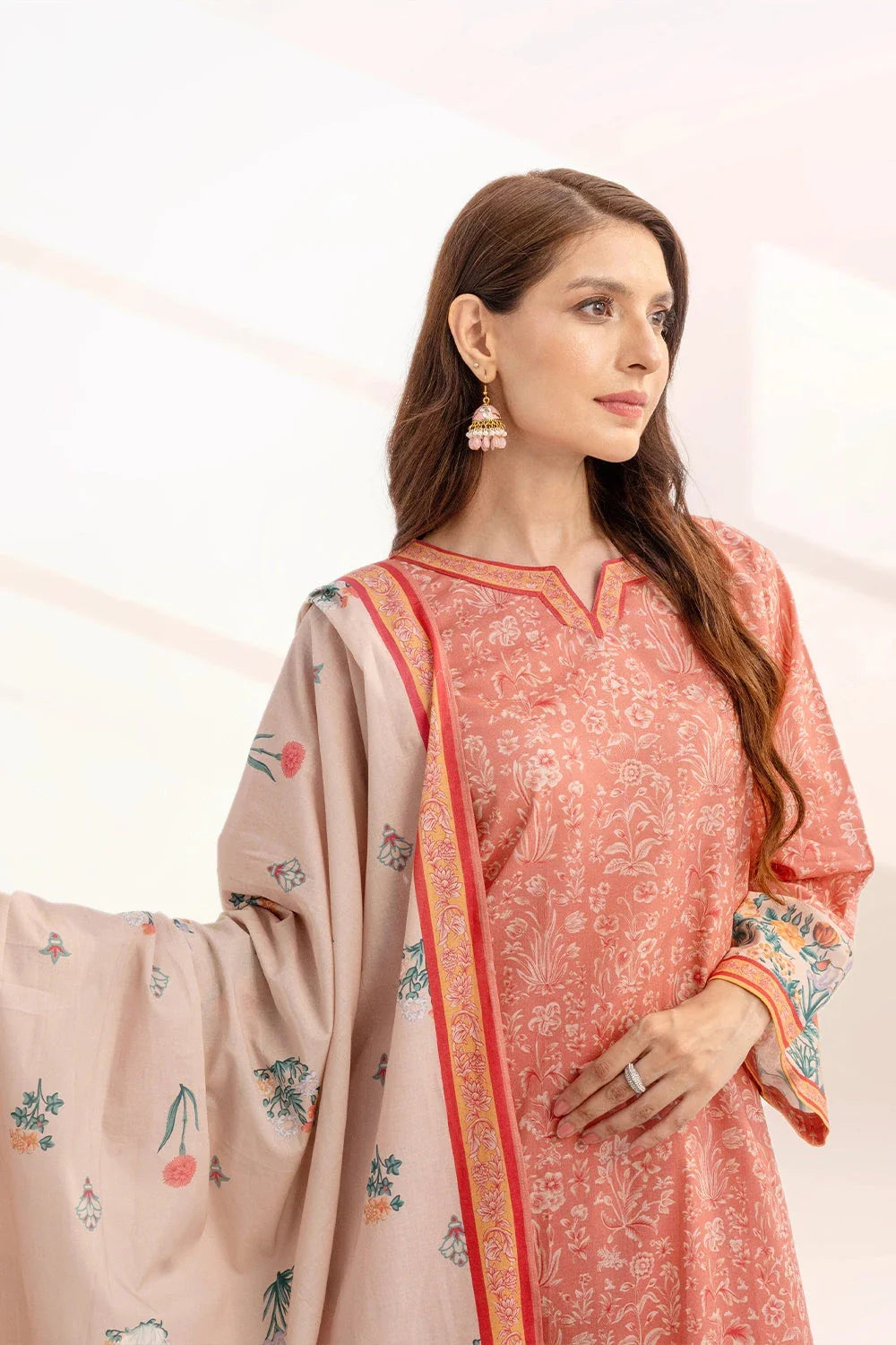 3PC Printed Unstitched Lawn Suit KLA-3274 Printed KHAS STORES
