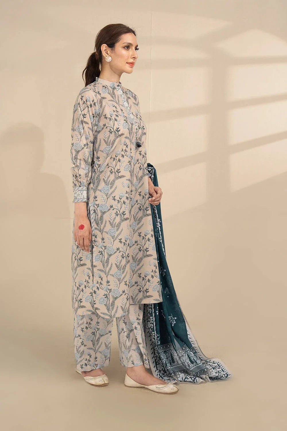 3PC Printed Unstitched Lawn Suit KLA-3276 Printed KHAS STORES