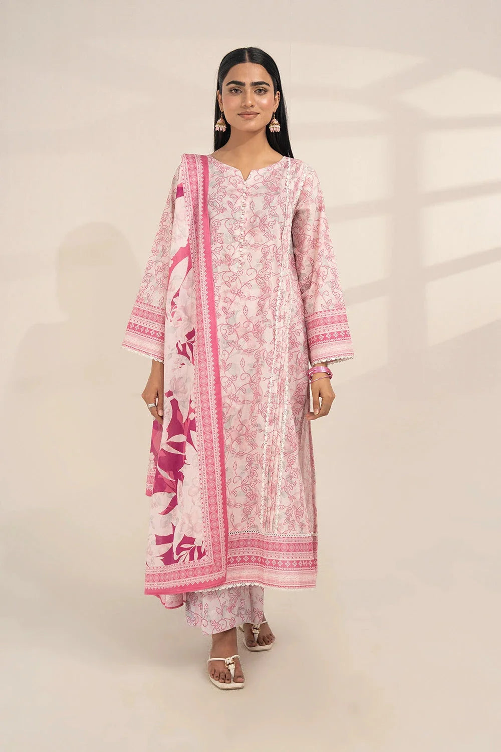3PC Printed Unstitched Lawn Suit KLA-3277 Printed KHAS STORES