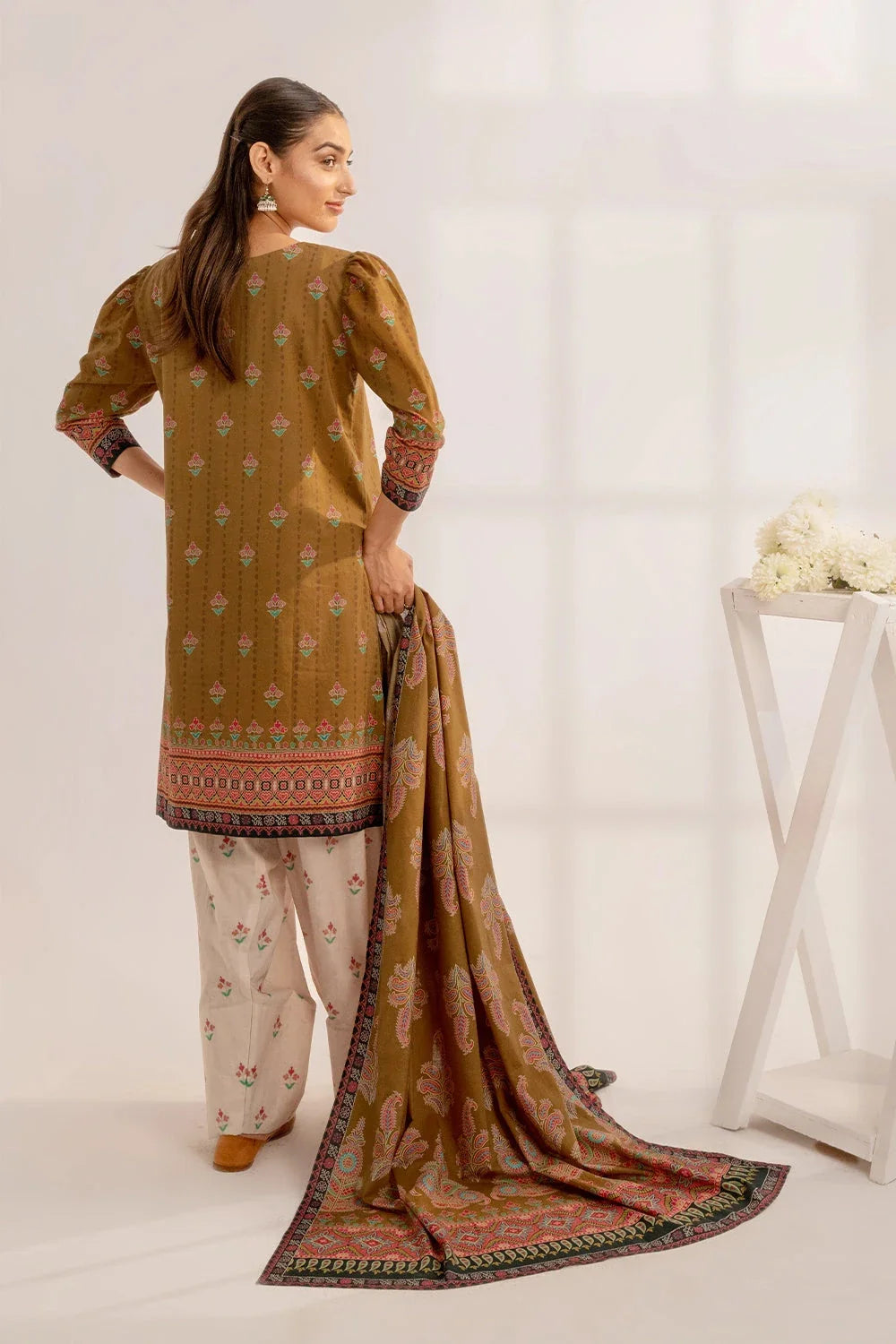3PC Printed Unstitched Lawn Suit KLA-3280 Printed KHAS STORES