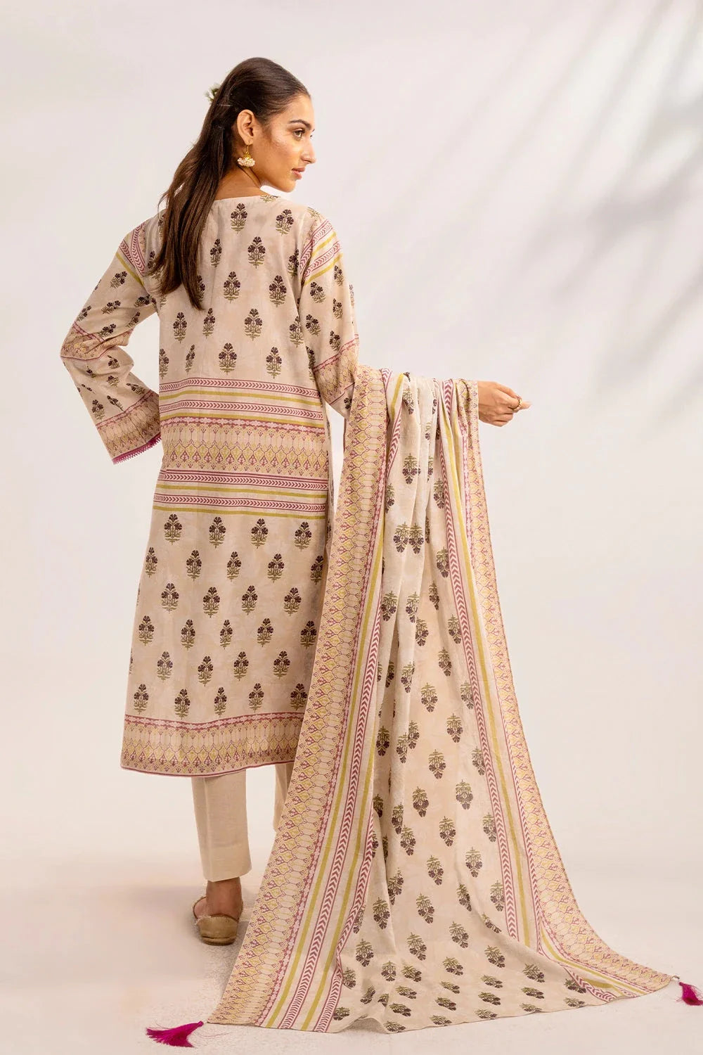 3PC Printed Unstitched Lawn Suit KLA-3298 Printed KHAS STORES