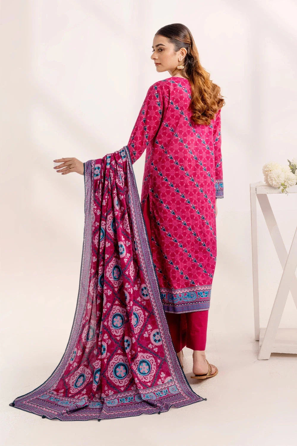 3PC Printed Unstitched Lawn Suit KLA-3300 Printed KHAS STORES