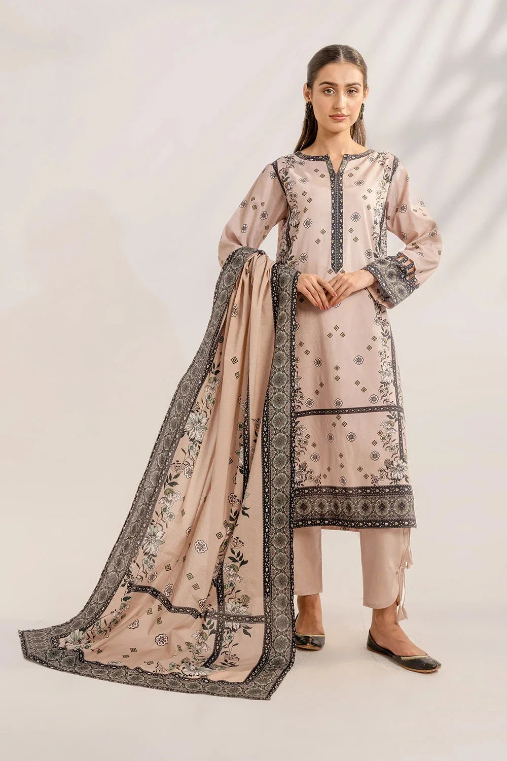 3PC Printed Unstitched Lawn Suit KLA-3302 Printed KHAS STORES