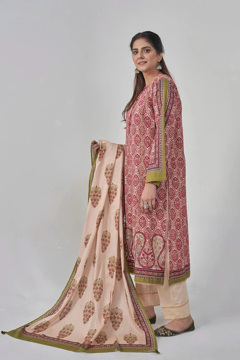 3PC Stitched Embroidered Lawn Suit KL-RTW-3069 KHAS STORES