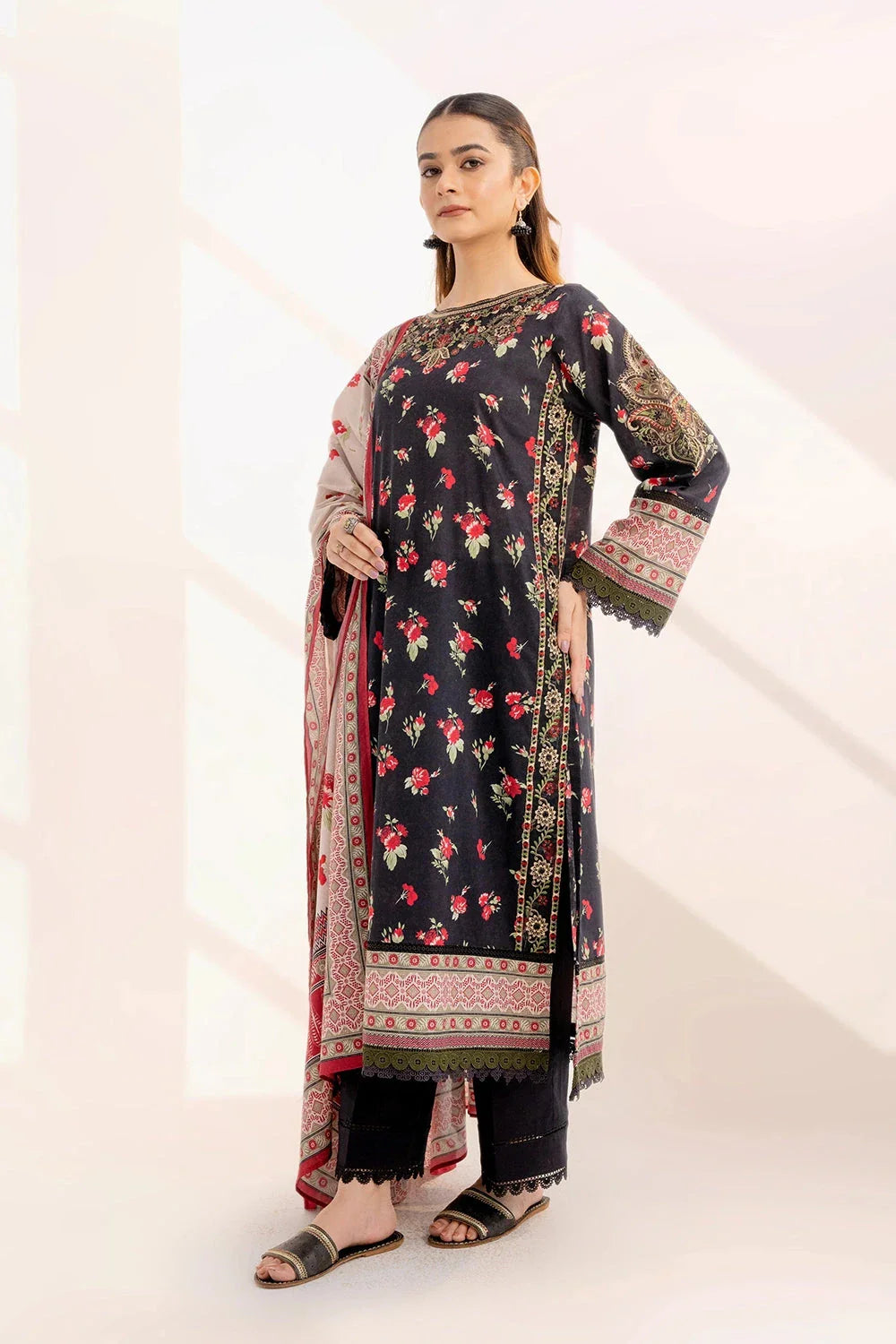 3PC Stitched Embroidered Lawn Suit KL-RTW-3340 KHAS STORES