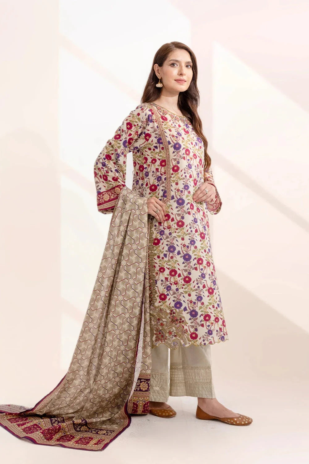 3PC Stitched Embroidered Lawn Suit KL-RTW-3341 KHAS STORES
