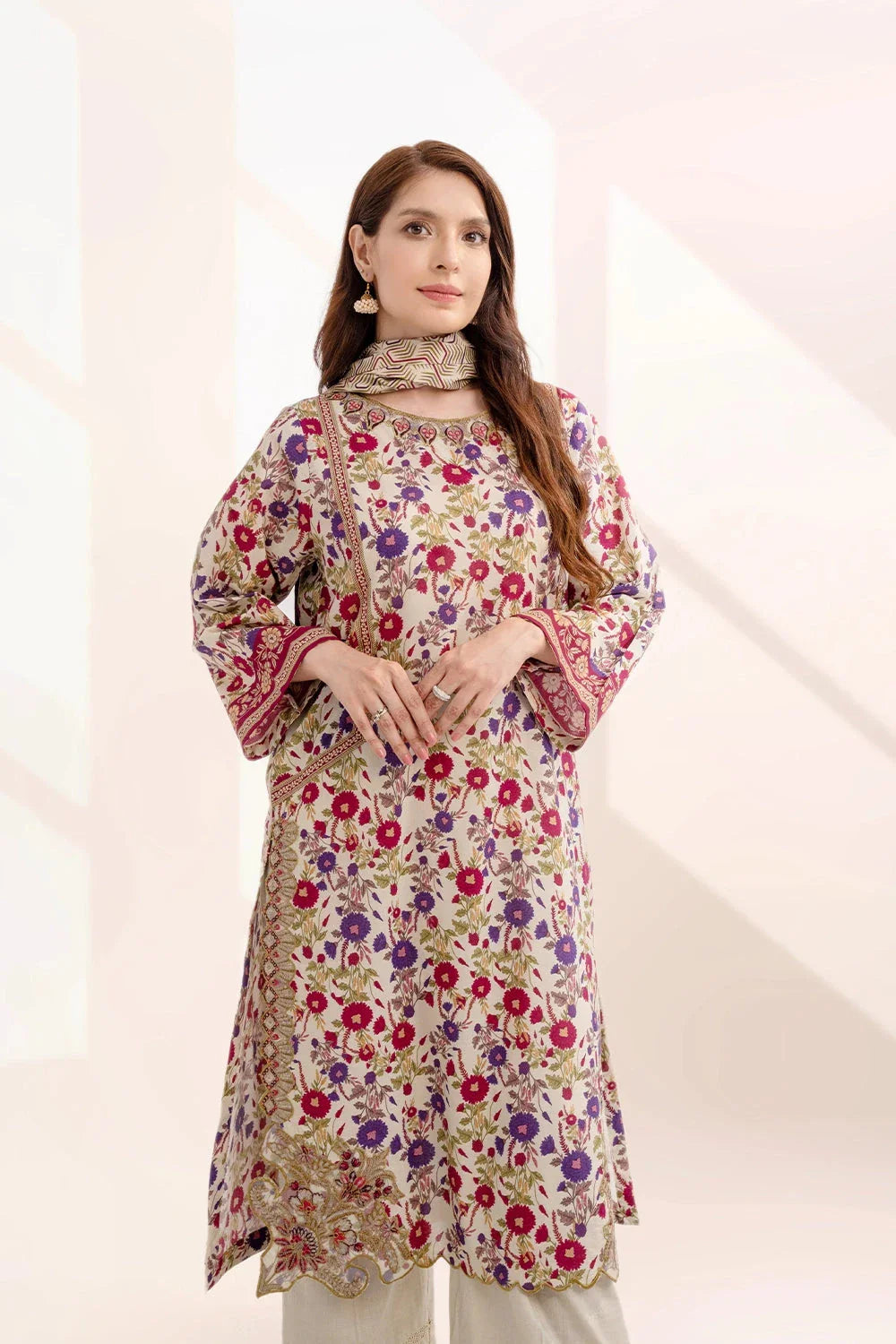 3PC Stitched Embroidered Lawn Suit KL-RTW-3341 KHAS STORES