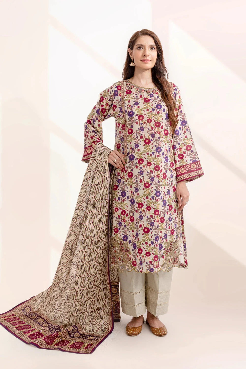 3PC Stitched Embroidered Lawn Suit KL-RTW-3341 KHAS STORES