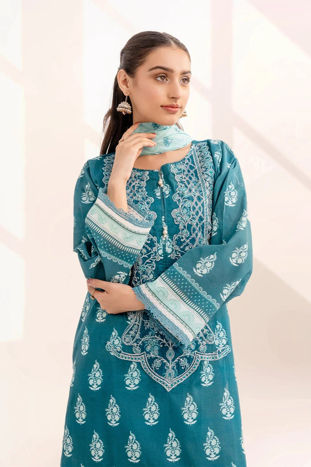 3PC Stitched Embroidered Lawn Suit KL-RTW-3342 KHAS STORES