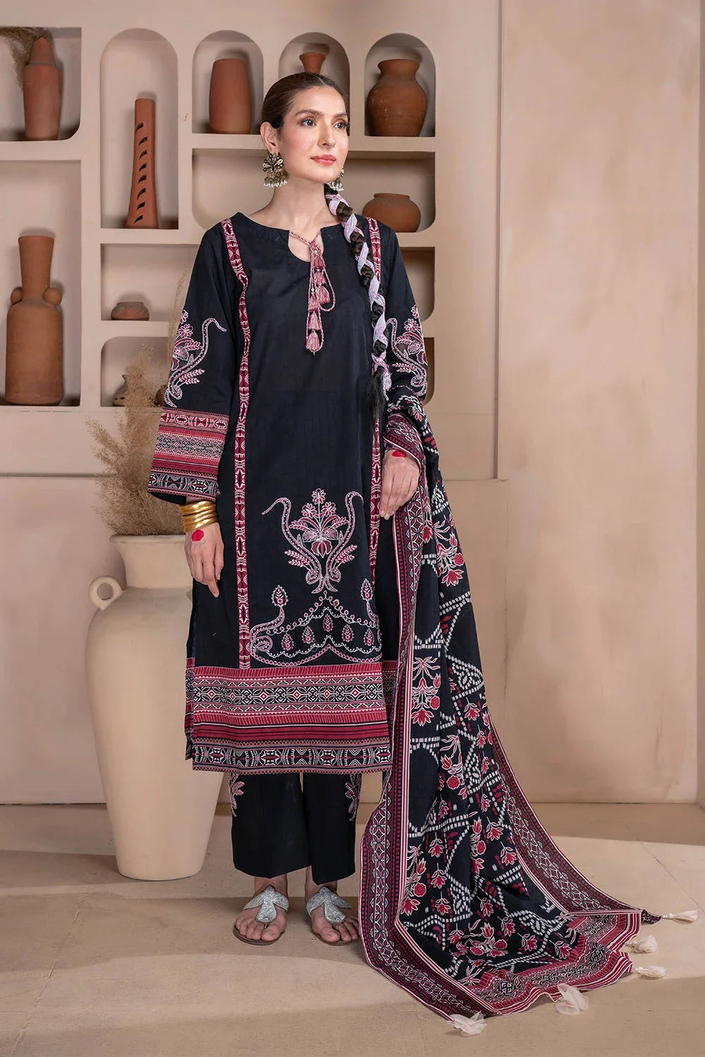 3PC Stitched Embroidered Lawn Suit KL-RTW-3344 KHAS STORES