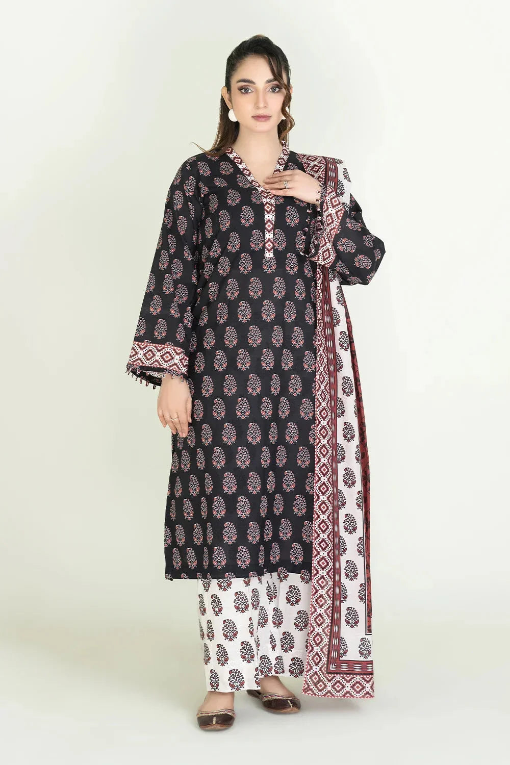 3PC Unstitched Printed Lawn Suit | KLA-3719 Printed KHAS STORES