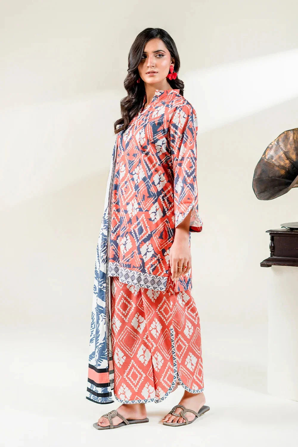 3PC Unstitched Printed Lawn Suit | KLA-3748 Printed KHAS STORES