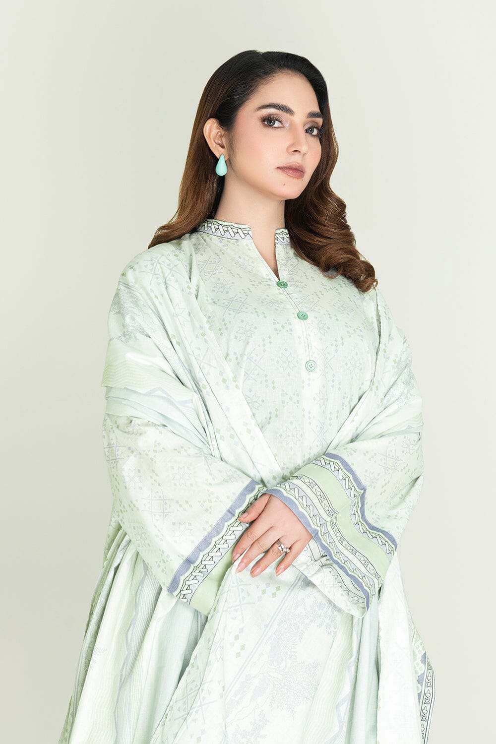 3PC Unstitched Printed Lawn Suit | KLA-3754 Printed KHAS STORES