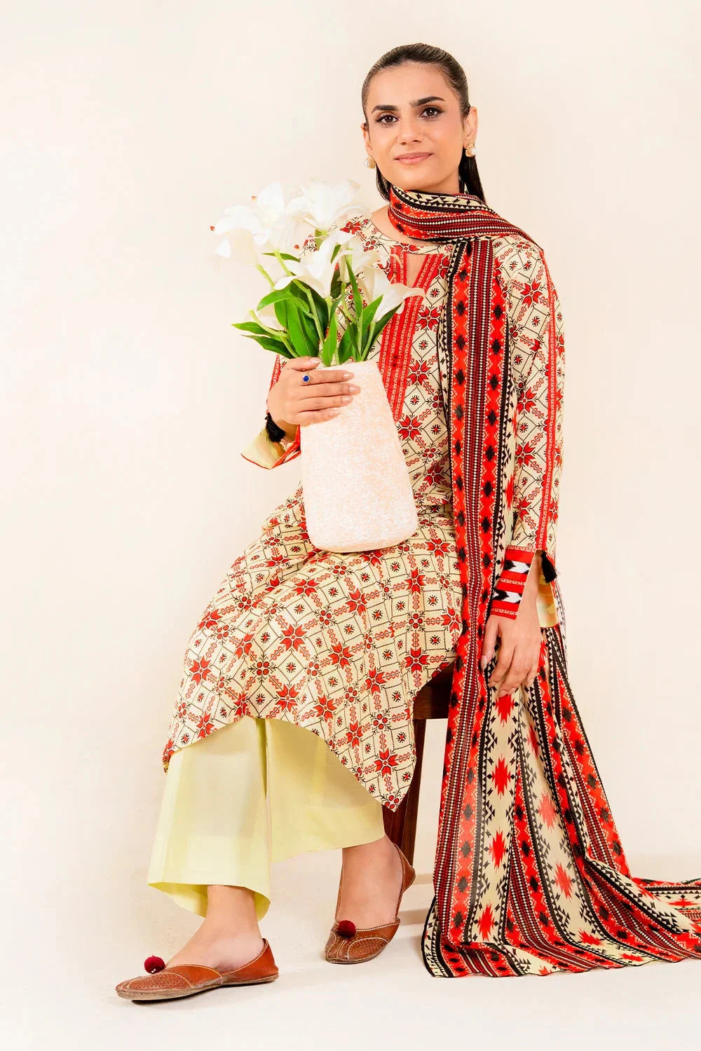 3PC Unstitched Printed Lawn Suit | KLP-3929 Printed KHAS STORES